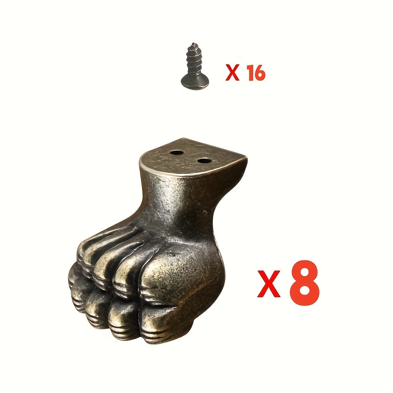 Cabinet Hinge Overlay - 8 шт. Антикварные латунные декоративные ножки-уголки