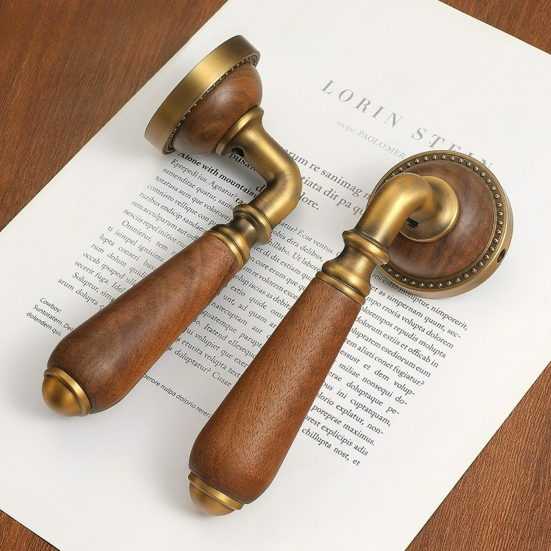 Furniture Hardware Vintage - Винтажный желтый замок для спальни в