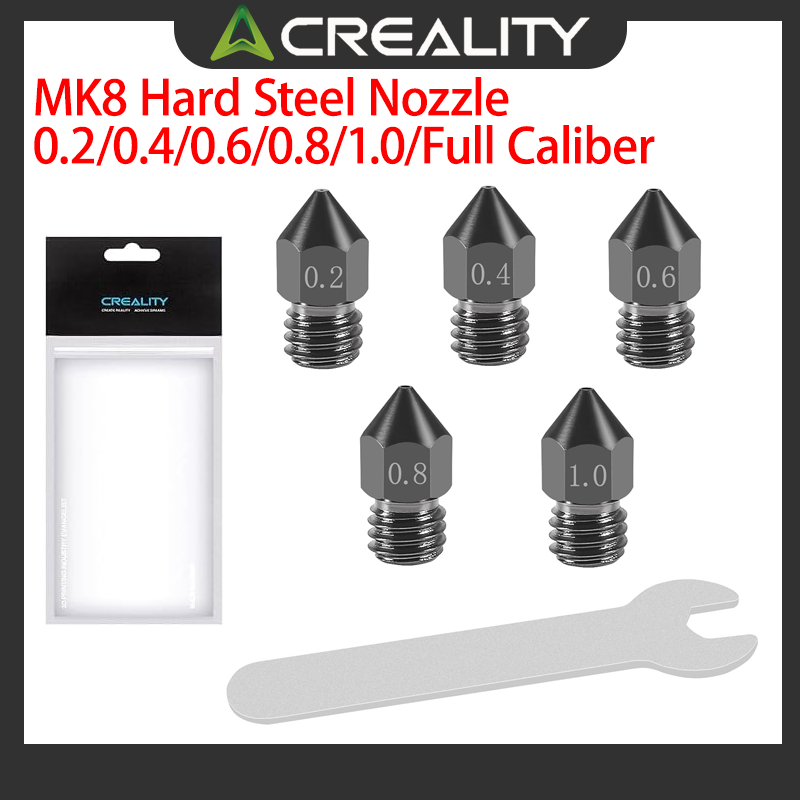 Creality Printer K1 - Официальные стальные сопла Creality MK8 0.2мм/0.4мм/0.6мм/0.8мм/1.0мм