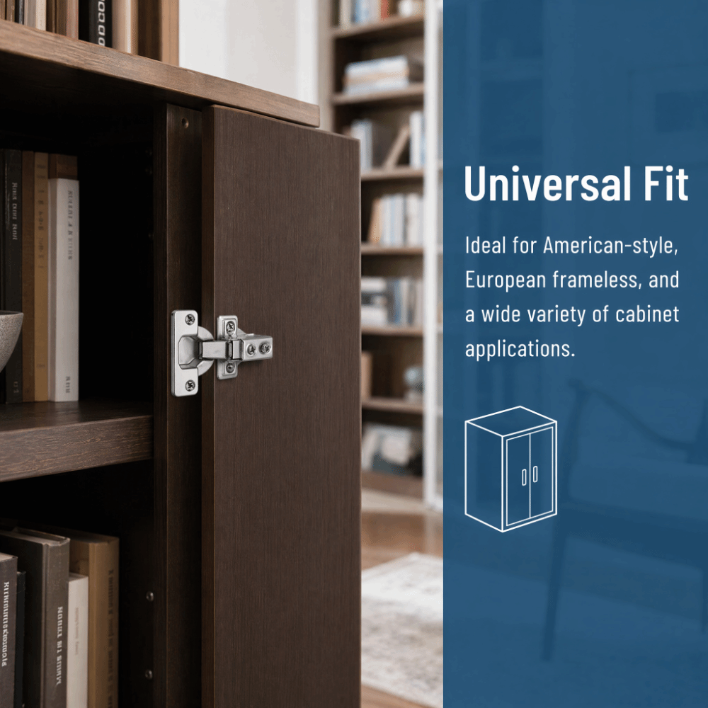 Cabinet Hinge Overlay - 2 шт. петли с плавным закрыванием